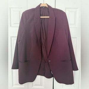 Express Maroon Boyfriend Style Blazer, Size XL